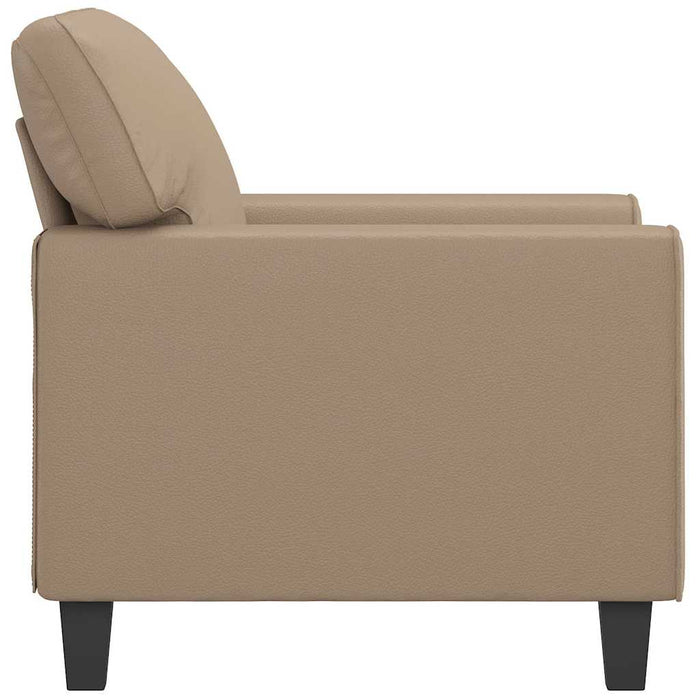Canapea de o persoană, cappuccino, 60 cm, piele ecologică WALTI