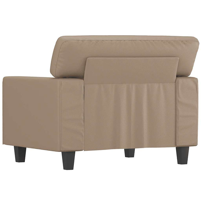 Canapea de o persoană, cappuccino, 60 cm, piele ecologică WALTI