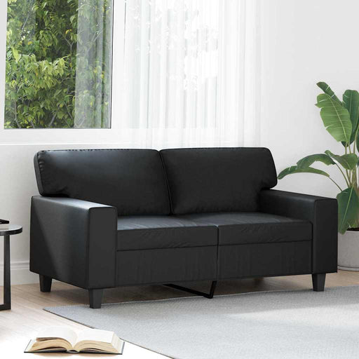 Canapea cu 2 locuri, negru, 120 cm, piele ecologică - WALTI WALTI
