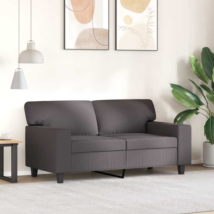 Canapea cu 2 locuri, gri, 120 cm, piele ecologică - WALTI WALTI
