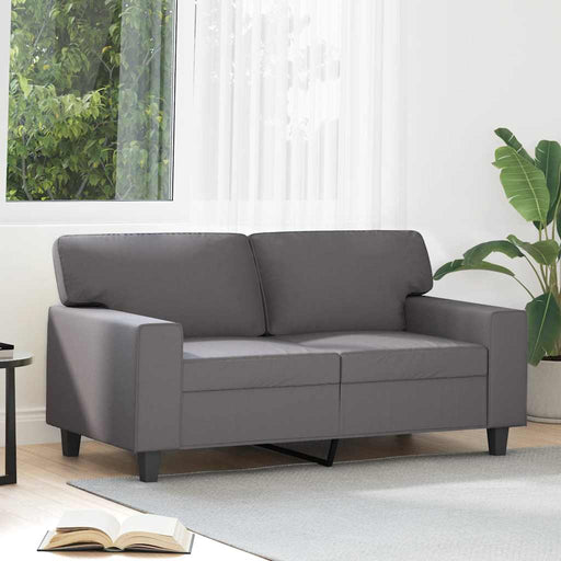 Canapea cu 2 locuri, gri, 120 cm, piele ecologică - WALTI WALTI