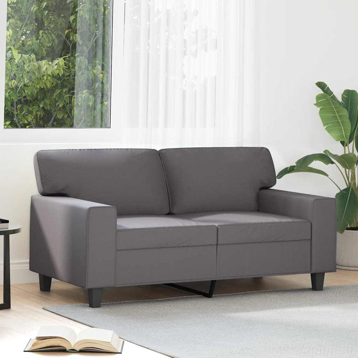 Canapea cu 2 locuri, gri, 120 cm, piele ecologică - WALTI WALTI