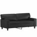 Canapea cu 2 locuri, negru, 140 cm, piele ecologică - WALTI WALTI