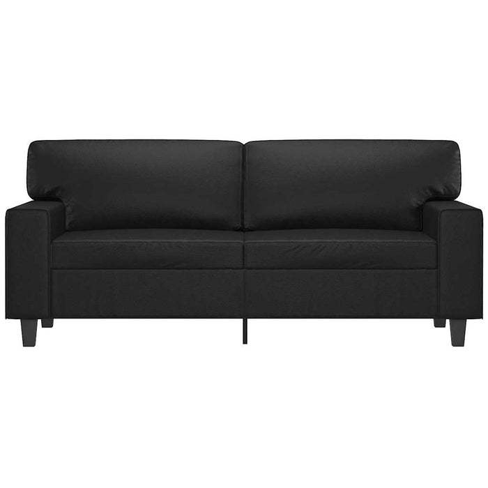 Canapea cu 2 locuri, negru, 140 cm, piele ecologică - WALTI WALTI