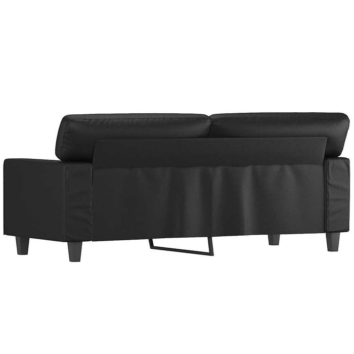 Canapea cu 2 locuri, negru, 140 cm, piele ecologică - WALTI WALTI