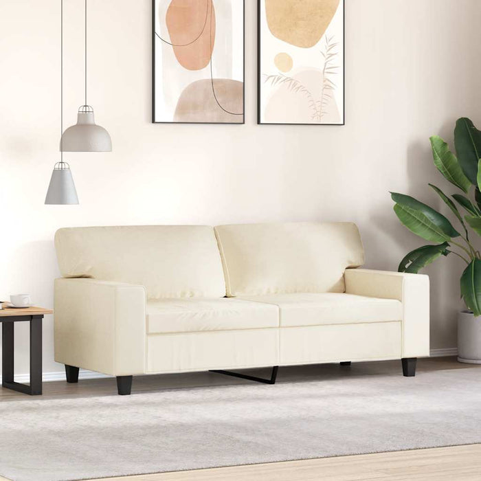 Canapea cu 2 locuri, crem, 140 cm, piele ecologică - WALTI WALTI