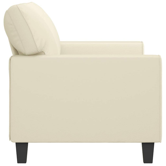 Canapea cu 2 locuri, crem, 140 cm, piele ecologică - WALTI WALTI