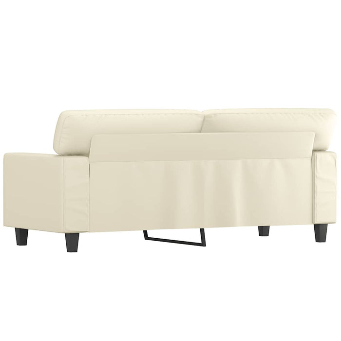 Canapea cu 2 locuri, crem, 140 cm, piele ecologică - WALTI WALTI