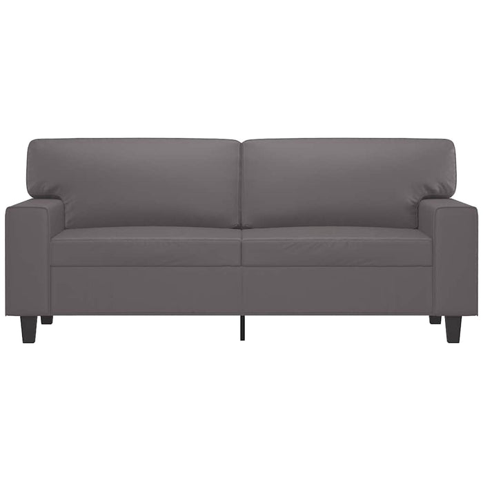 Canapea cu 2 locuri, gri, 140 cm, piele ecologică - WALTI WALTI