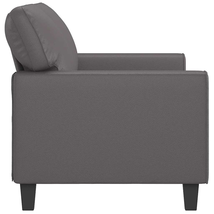 Canapea cu 2 locuri, gri, 140 cm, piele ecologică - WALTI WALTI