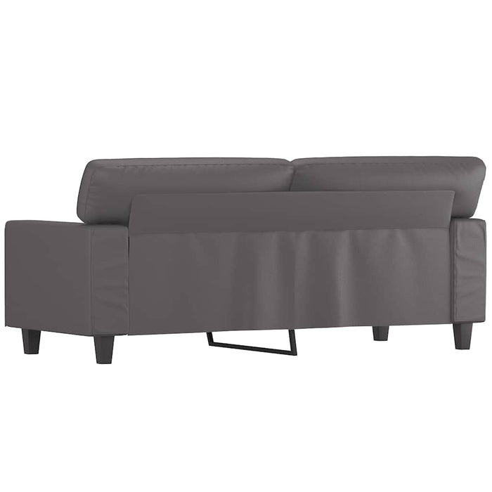 Canapea cu 2 locuri, gri, 140 cm, piele ecologică - WALTI WALTI