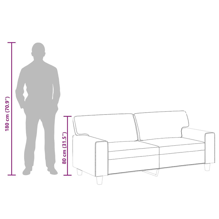 Canapea cu 2 locuri, gri, 140 cm, piele ecologică - WALTI WALTI