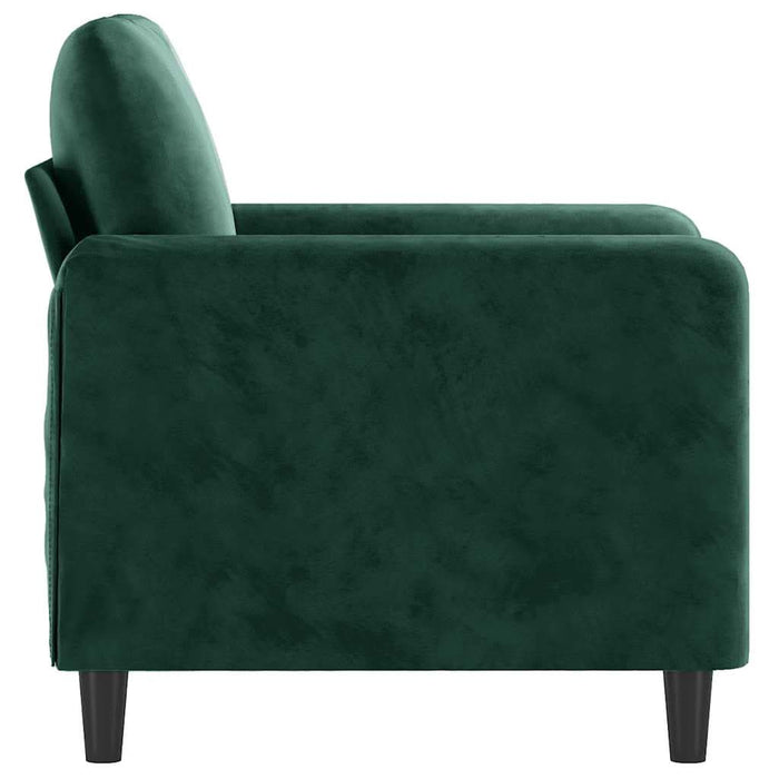Fotoliu canapea, verde închis, 60 cm, catifea - WALTI WALTI