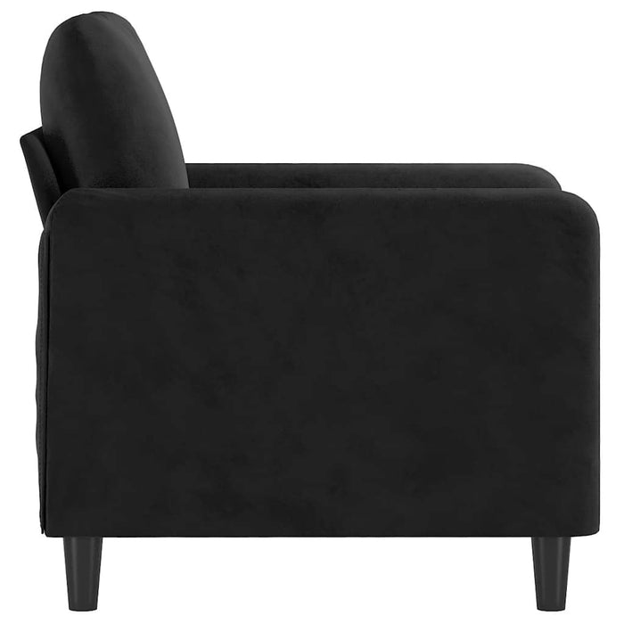 Fotoliu canapea, Negru, 60 cm, catifea - WALTI WALTI