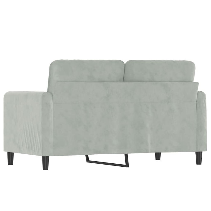 Canapea cu 2 locuri, gri deschis, 120 cm, catifea - WALTI WALTI