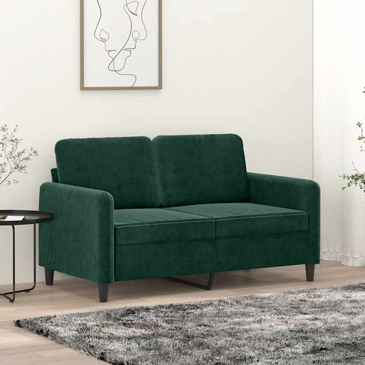 Canapea cu 2 locuri, verde închis, 120 cm, catifea - WALTI WALTI