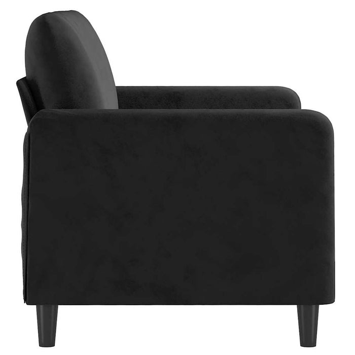 Canapea cu 2 locuri, negru, 120 cm, catifea - WALTI WALTI
