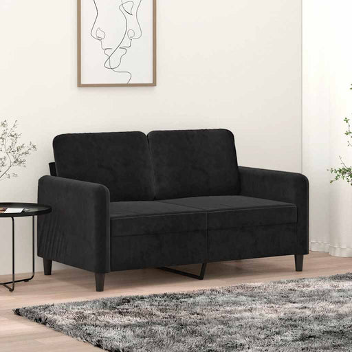 Canapea cu 2 locuri, negru, 120 cm, catifea - WALTI WALTI