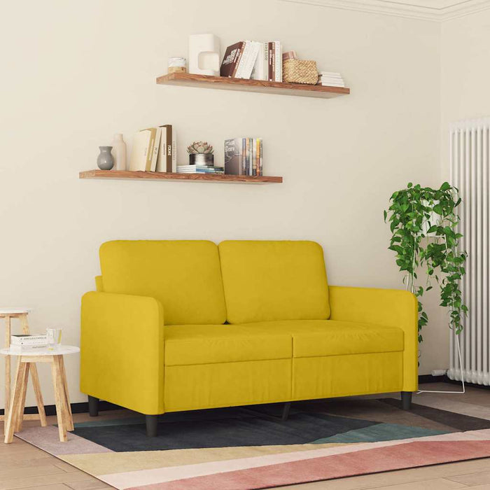 Canapea cu 2 locuri, galben, 120 cm, catifea - WALTI WALTI
