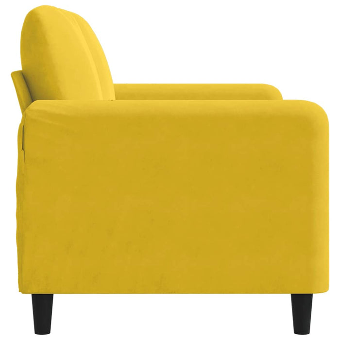 Canapea cu 2 locuri, galben, 120 cm, catifea - WALTI WALTI