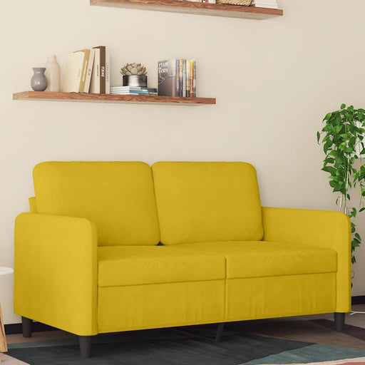 Canapea cu 2 locuri, galben, 120 cm, catifea - WALTI WALTI