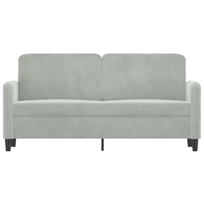 Canapea cu 2 locuri, gri deschis, 140 cm, catifea - WALTI WALTI