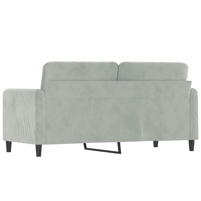 Canapea cu 2 locuri, gri deschis, 140 cm, catifea - WALTI WALTI