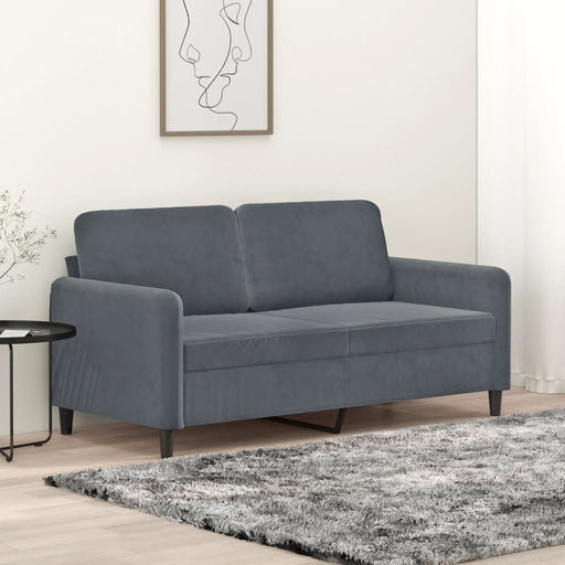 Canapea cu 2 locuri, gri închis, 140 cm, catifea - WALTI WALTI