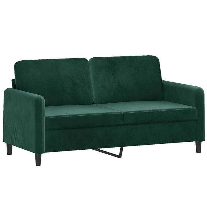 Canapea cu 2 locuri, verde închis, 140 cm, catifea - WALTI WALTI