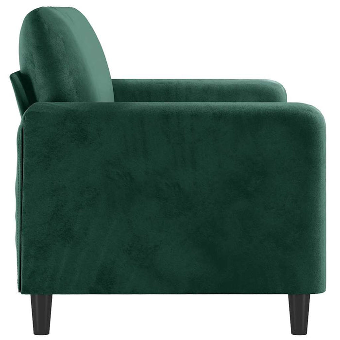 Canapea cu 2 locuri, verde închis, 140 cm, catifea - WALTI WALTI