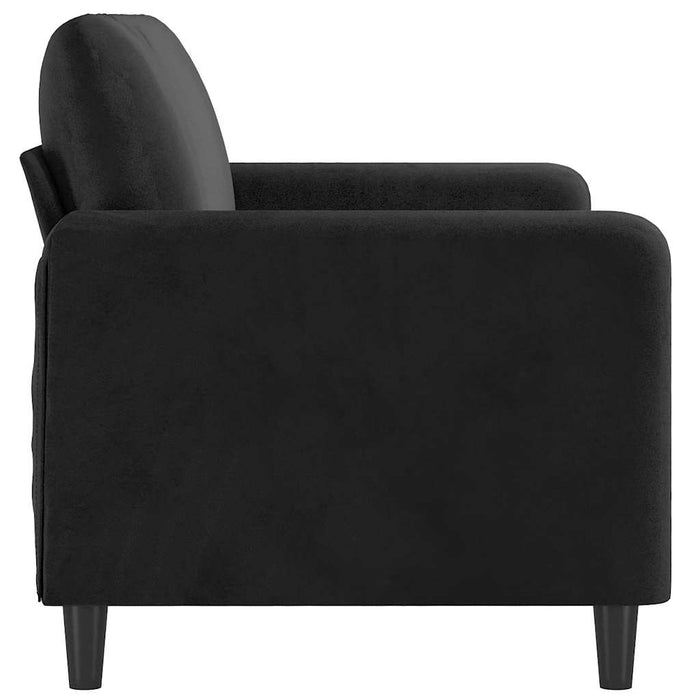 Canapea cu 2 locuri, negru, 140 cm, catifea - WALTI WALTI
