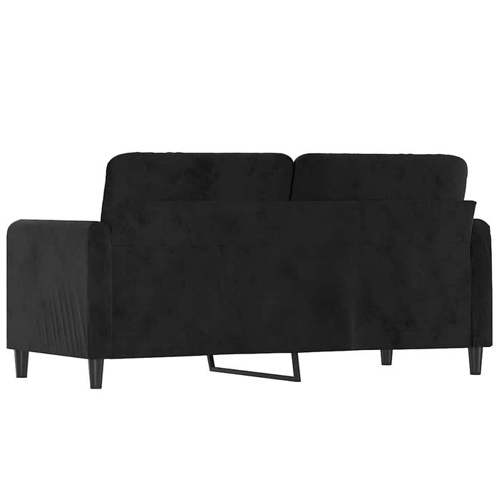 Canapea cu 2 locuri, negru, 140 cm, catifea - WALTI WALTI