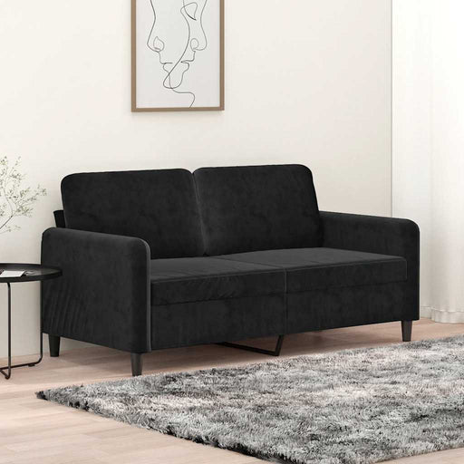 Canapea cu 2 locuri, negru, 140 cm, catifea - WALTI WALTI