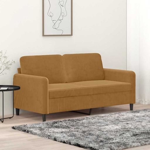 Canapea cu 2 locuri, maro, 140 cm, catifea - WALTI WALTI