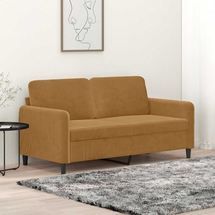 Canapea cu 2 locuri, maro, 140 cm, catifea - WALTI WALTI