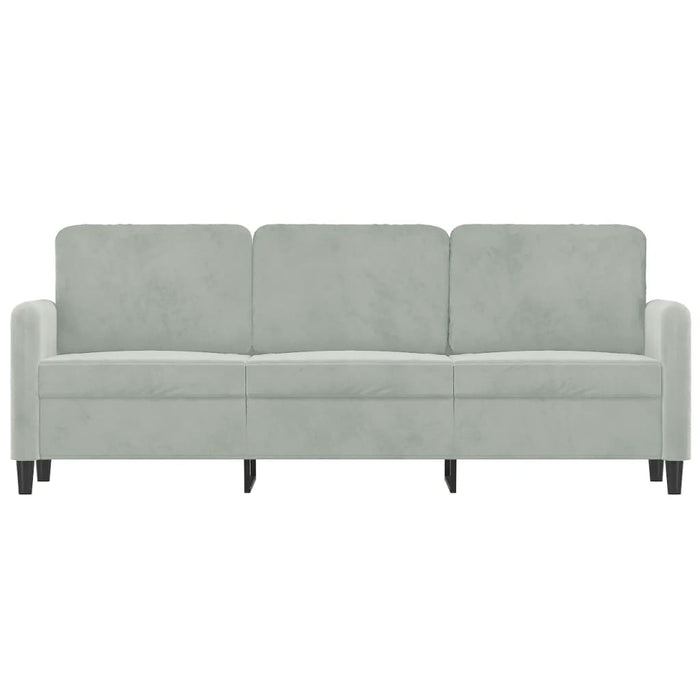 Canapea cu 3 locuri, gri deschis, material 180CM catifea WALTI
