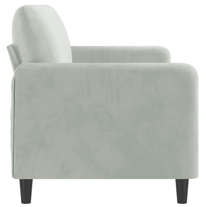 Canapea cu 3 locuri, gri deschis, material 180CM catifea WALTI