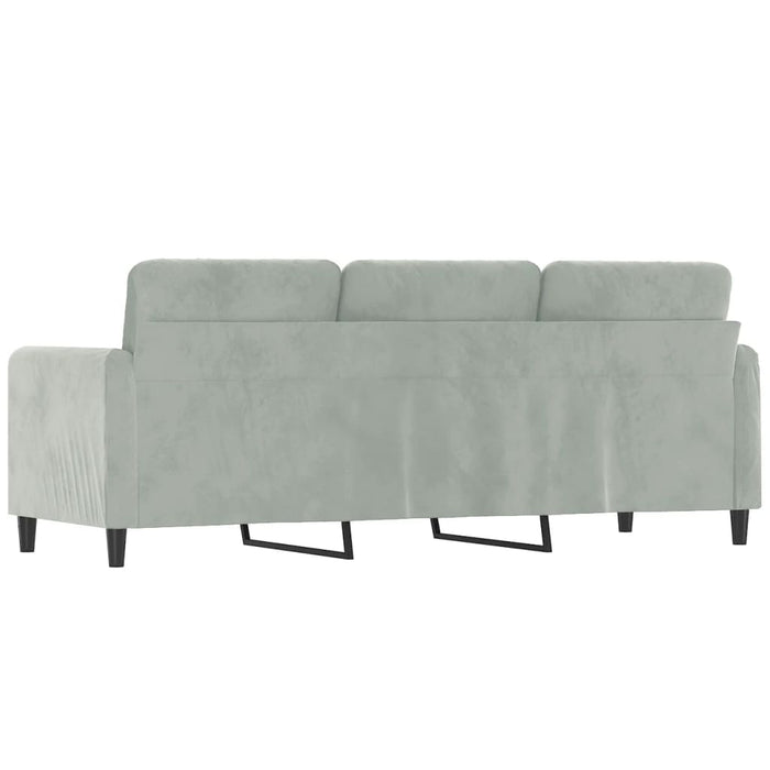 Canapea cu 3 locuri, gri deschis, material 180CM catifea WALTI