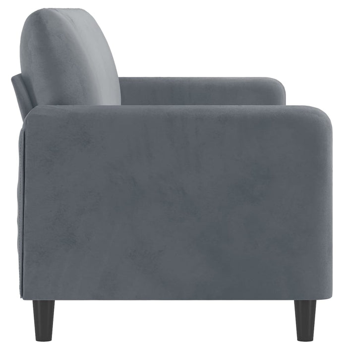 Canapea cu 3 locuri, gri închis, 180 cm, material catifea WALTI
