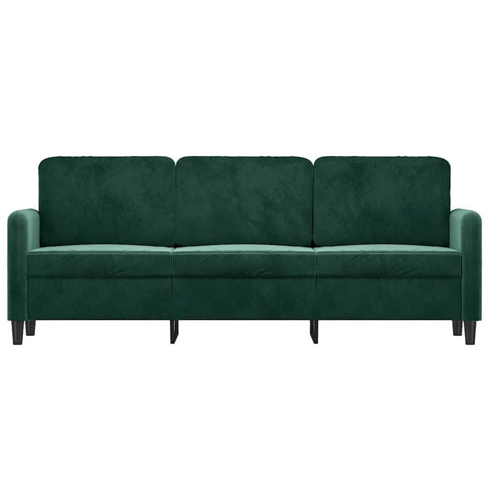 Canapea cu 3 locuri, verde închis, 180 cm, catifea - WALTI WALTI