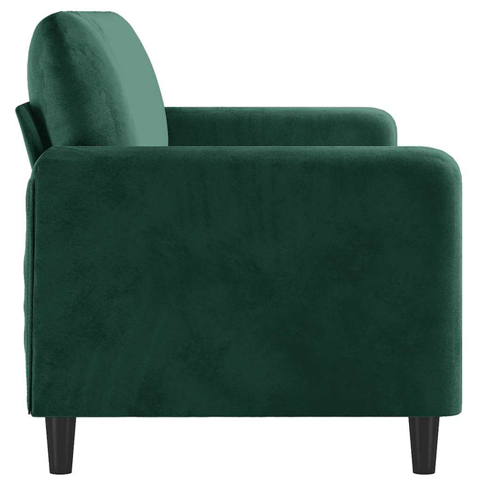 Canapea cu 3 locuri, verde închis, 180 cm, catifea - WALTI WALTI