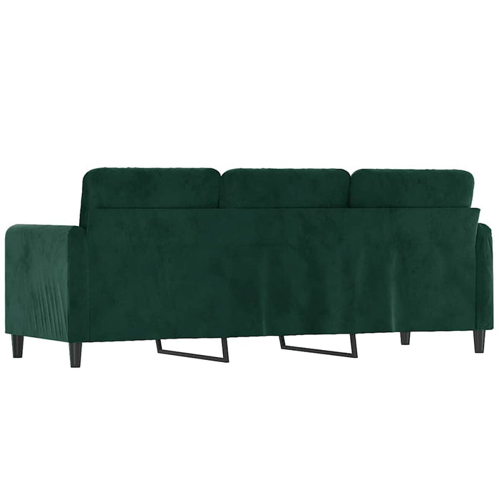 Canapea cu 3 locuri, verde închis, 180 cm, catifea - WALTI WALTI