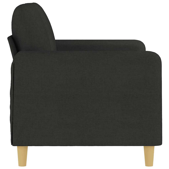 Canapea cu 2 locuri, negru, 120 cm, material textil - WALTI WALTI