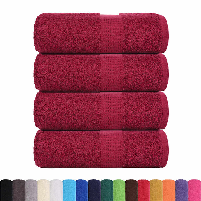 Prosoape de baie, FROGN, 4 buc., Bordeaux, 30x30 cm, 360 g/m² WALTI