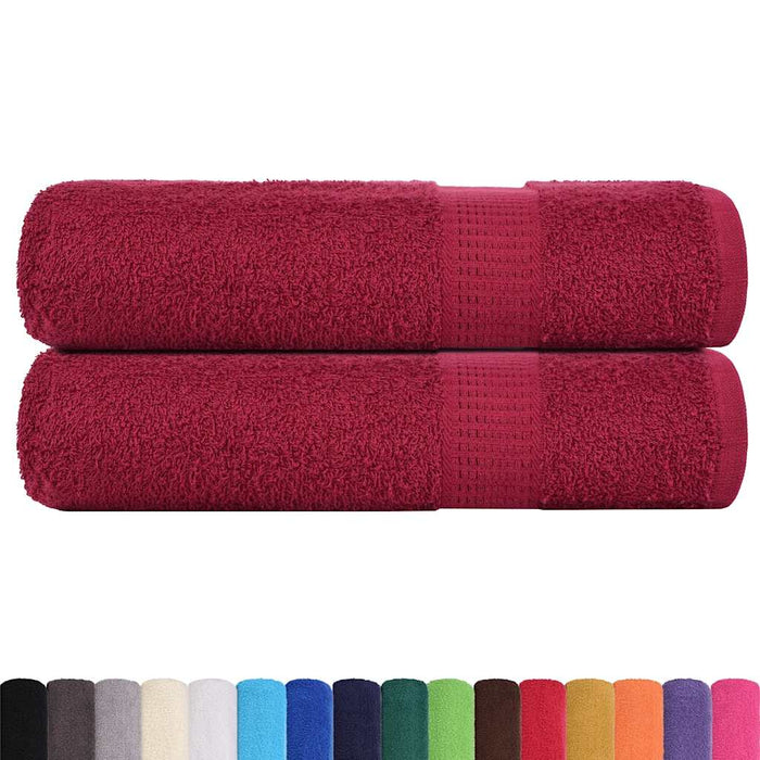 Prosoape de baie, FROGN, 2 buc., Bordeaux, 100x150 cm, 360 g/m² - WALTI WALTI