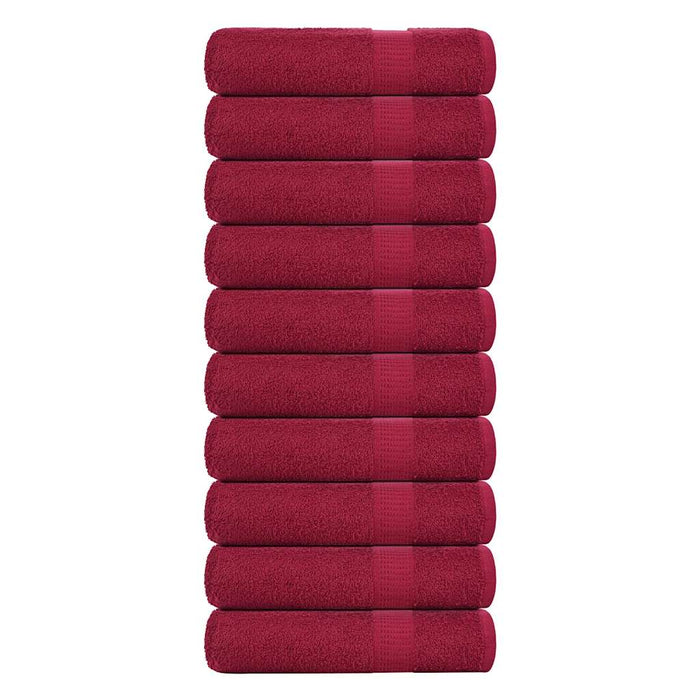 Prosoape de baie 10 buc Bordeaux 100x150cm 360 g/m² 100% bumbac - WALTI WALTI