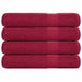 Prosoape saună 4 buc Bordeaux 80x200 cm 360 g/m² 100% bumbac - WALTI WALTI