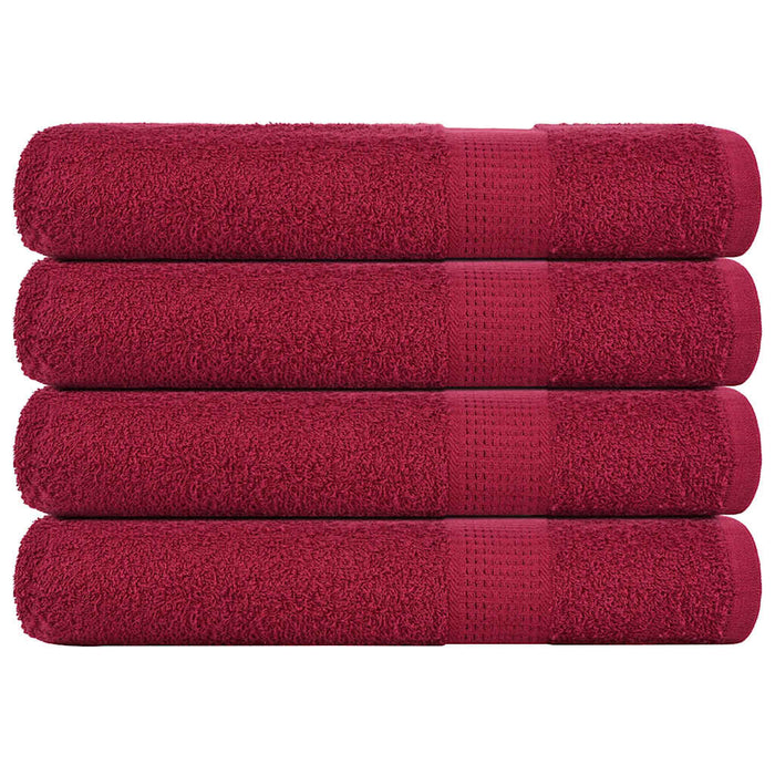 Prosoape 4 buc Bordeaux 100x200 cm 360 g/m² 100% bumbac - WALTI WALTI