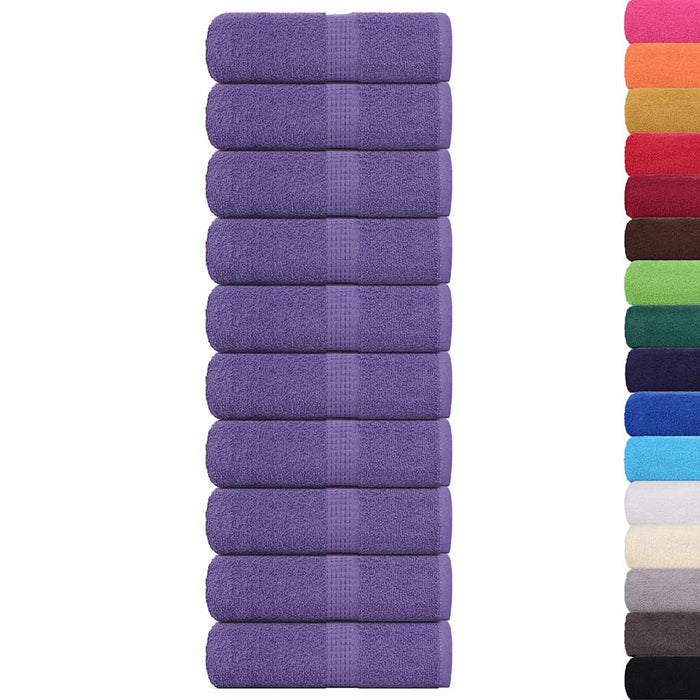 Prosoape pentru oaspeți 10 buc Violet 360 g/m² 100% bumbac - WALTI WALTI