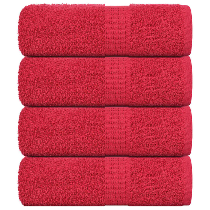 Prosoape de baie, FROGN, 4 buc., roșu, 30x30 cm, 360 g/m² WALTI